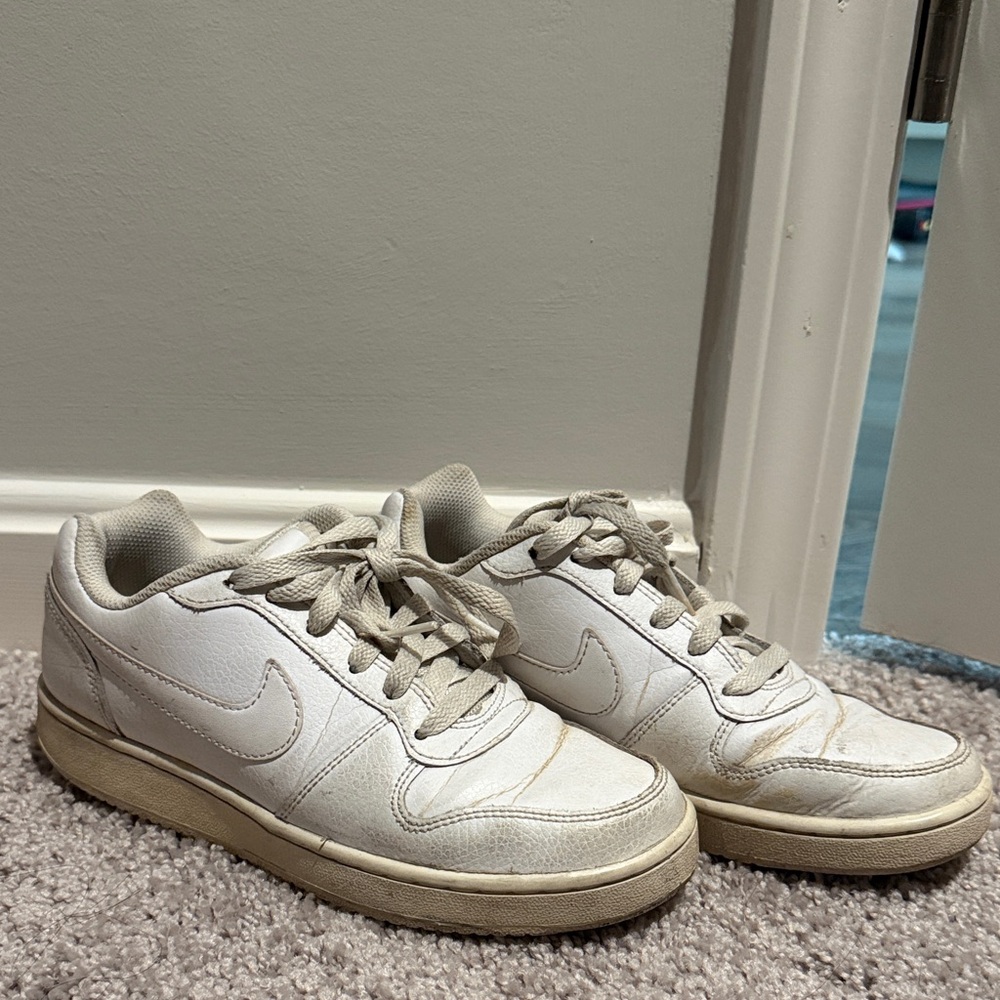 Nike White and Tan Sneakers